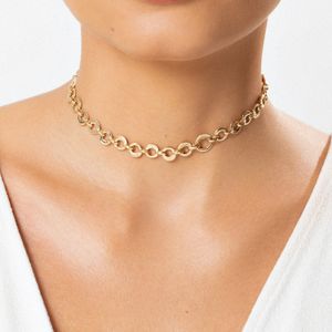 Colar Círculos Maxi em Prata 925 com Banho de Ouro Amarelo 18K