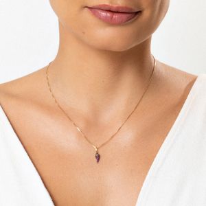 Pingente Pimenta com Rubi e Tsavorita em Ouro Amarelo 18k