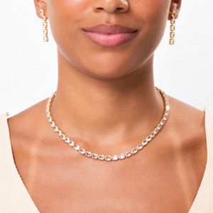 Colar Cravejado em Prata 925 com Banho de Ouro Amarelo 18k