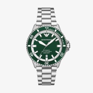 Relógio Emporio Armani Automático Masculino em Aço Prateado AR60080B1