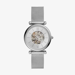 Relógio Fossil Automático Feminino Carlie em Aço ME3176/1KN