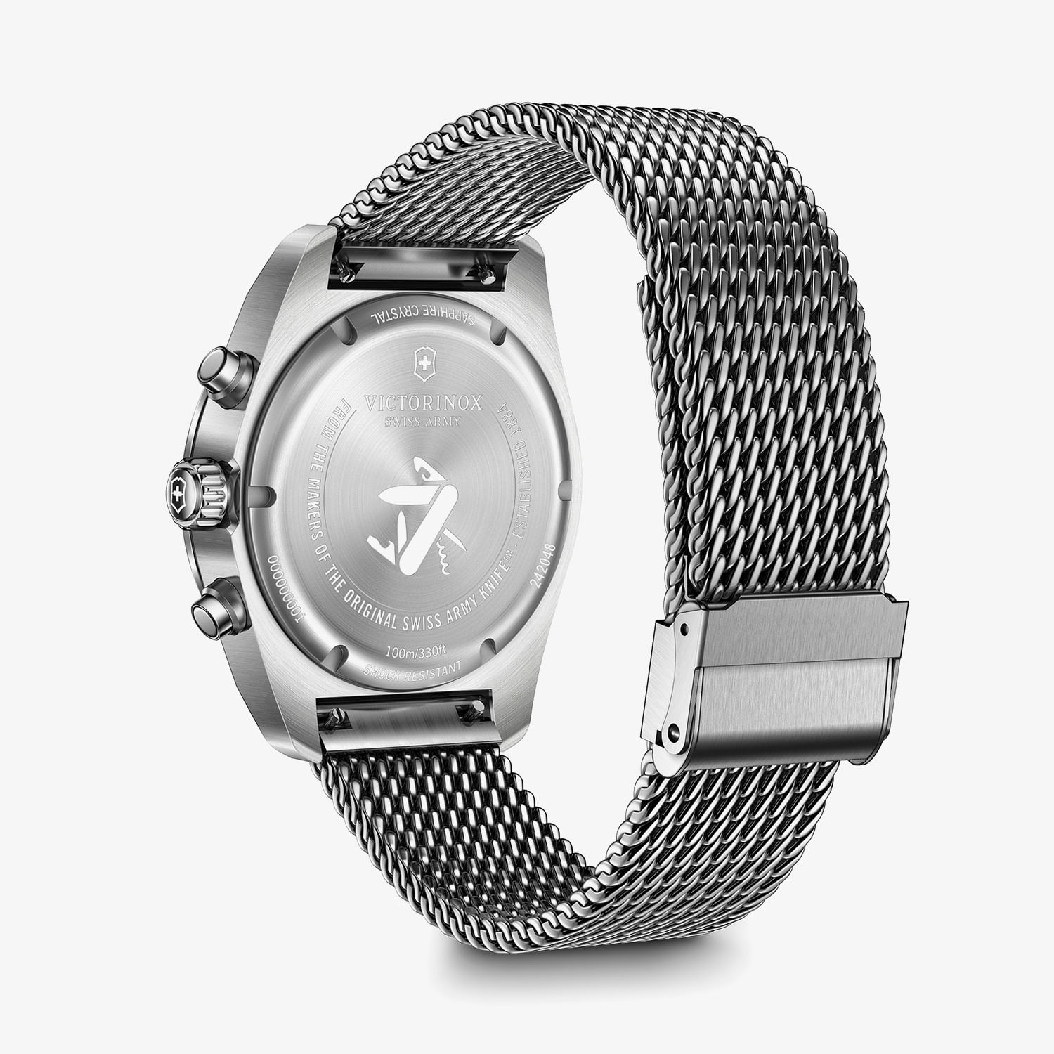 スモーキークォーツ【A-752】 Relógio Victorinox Masculino Swiss Army Cronógrafo em Aço