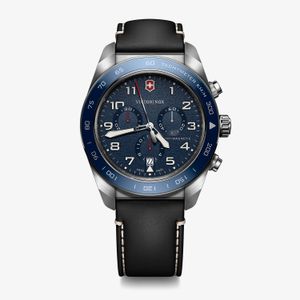 Relógio Victorinox Masculino Swiss Army Cronógrafo em Aço Inoxidável e Couro 242047