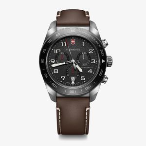 Relógio Victorinox Masculino Swiss Army Cronógrafo em Aço Inoxidável e Couro 242046
