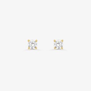 Brinco Solitário com 20 Pontos de Diamante em Ouro Amarelo 18k
