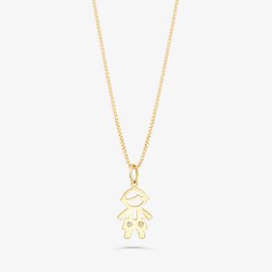 Pingente Menino com Diamante em Ouro Amarelo 18k