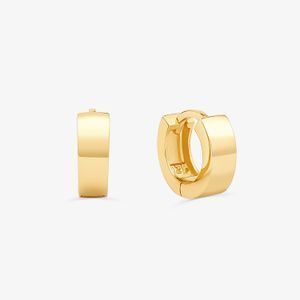 Brinco Argola Fio Quadrado 11mm em Prata com Banho de Ouro Amarelo 18k