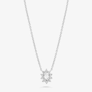 Colar Floral com Topázio em Prata 925