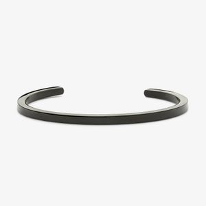 Pulseira Rígida em Aço Preto - 18 cm