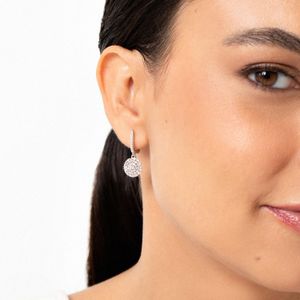 Brinco Pavê com Topázio em Prata 925