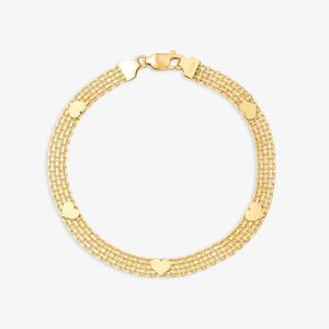Pulseira Malha Bismark em Ouro Amarelo 18k - 19cm
