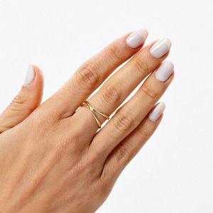 Anel Cruzado em Ouro Amarelo 18k