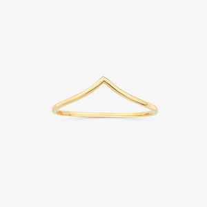 Anel Curva em Ouro Amarelo 18k