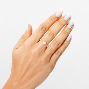 Anel Coração em Ouro Amarelo 18k