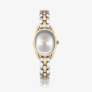 Relógio Monte Carlo Feminino Oval em Aço Bicolor