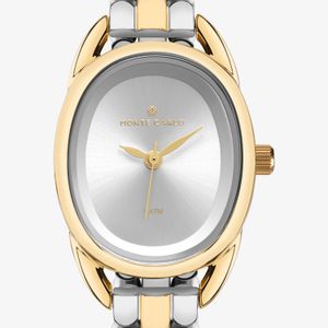 Relógio Monte Carlo Feminino Oval em Aço Bicolor