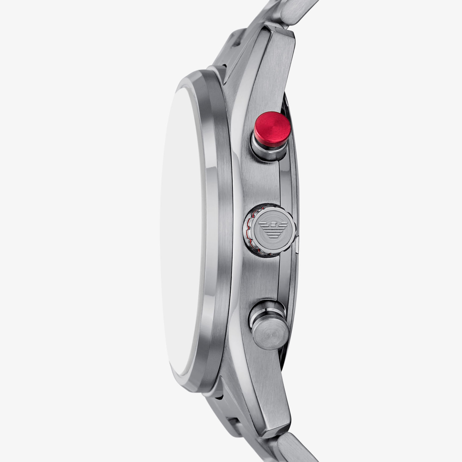 Relógio Emporio Armani Racer Cronógrafo Masculino em Aço Prateado