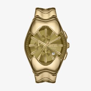 Relógio Diesel Tooth Chrono Masculino em Aço Dourado DZ4681B1