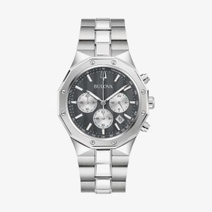 Relógio Bulova Prestige Cronógrafo em Aço com Lente de Safira 96B459N