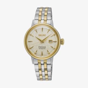 Relógio Seiko Feminino Presage em Aço Bicolor e Diamantes SRE010J1