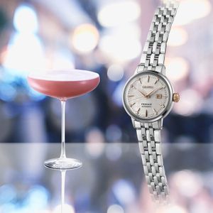 Relógio Seiko Feminino Presage em Aço Prateado e Diamantes SRE007J1