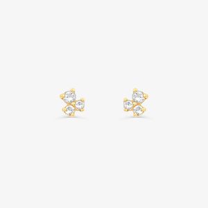 Brinco com Topázio Incolor em Ouro Amarelo 18k