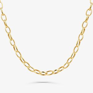 Pulseira Malha Elo Português em Ouro Amarelo 18k - 45 cm