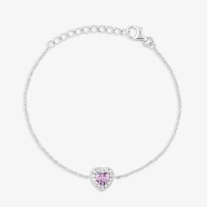 Pulseira Coração Cravejada em Prata 925