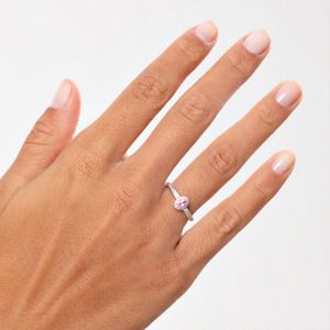 Anel Oval com Zircônia em Prata 925