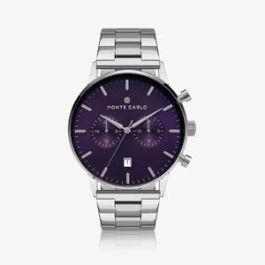 Relógio Monte Carlo Masculino Multi Dual Time em Aço