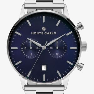 Relógio Monte Carlo Masculino Multi Dual Time em Aço