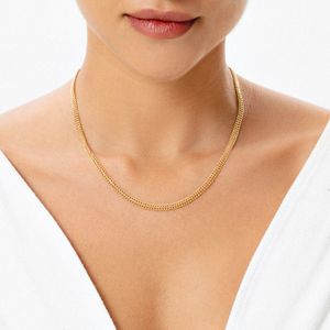 Corrente Malha Lacraia em Ouro Amarelo 18K - 45cm