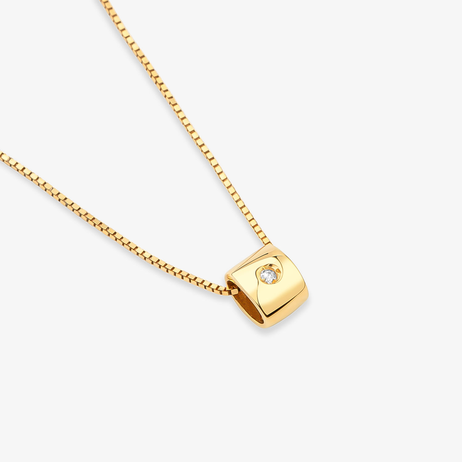 Pingente Separador Meus Amores em Ouro Amarelo 18k com Diamante