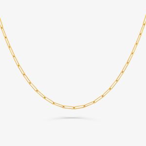 Corrente Malha Cartier Alongada em Ouro Amarelo 18k - 60CM