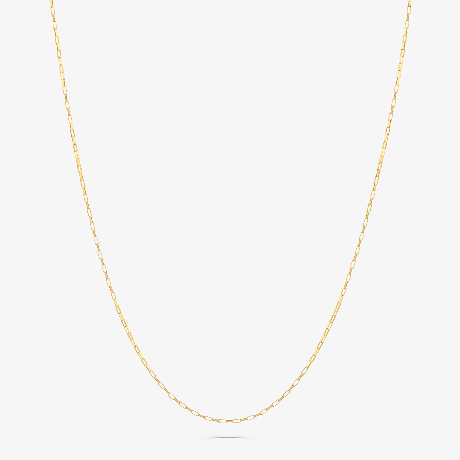 Corrente Malha Veneziana Alongada em Ouro Amarelo 18k - 45CM