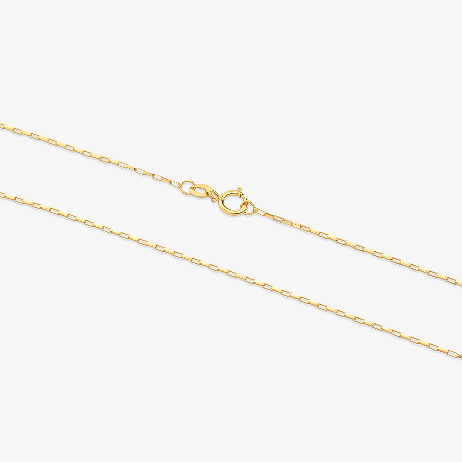 Corrente Malha Veneziana Alongada em Ouro Amarelo 18k - 45CM