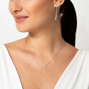 Colar Curvas com Topázio em Prata 925