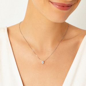 Pingente Oval com Topázio Azul em Prata 925