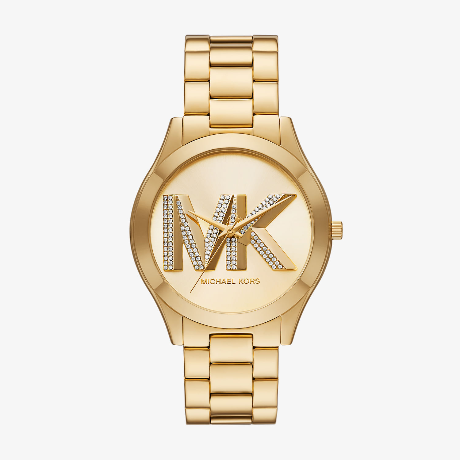 Relógio Michael Kors Slim Runway Feminino em Aço Dourado MK4732