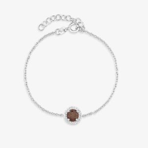 Pulseira com Granada e Topázio em Prata 925