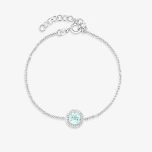 Pulseira com Topázio Azul e Topázio em Prata 925