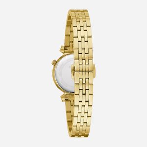 Relógio Bulova Regata Feminino em Aço Dourado com Diamantes e Madrepérola 97P173