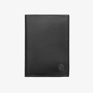 Porta-Cartão Masculino em Couro Preto com Proteção RFID