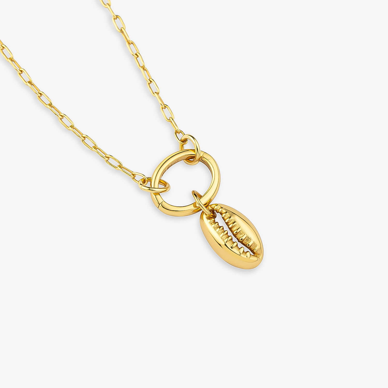 Pingente Búzios em Prata 925 com Banho de Ouro Amarelo 18k