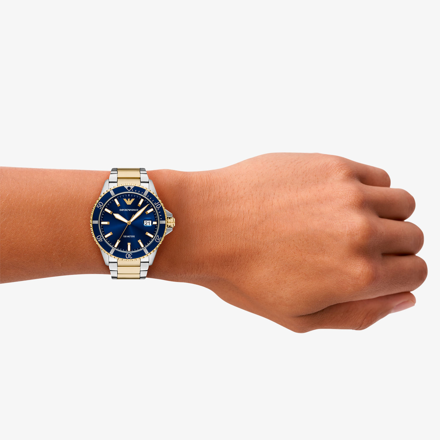 EMPORIO ARMANI コート 36 マルチカラー 1NL51T Relógio Empório Armani World Explorer Masculino Bicolor Azul