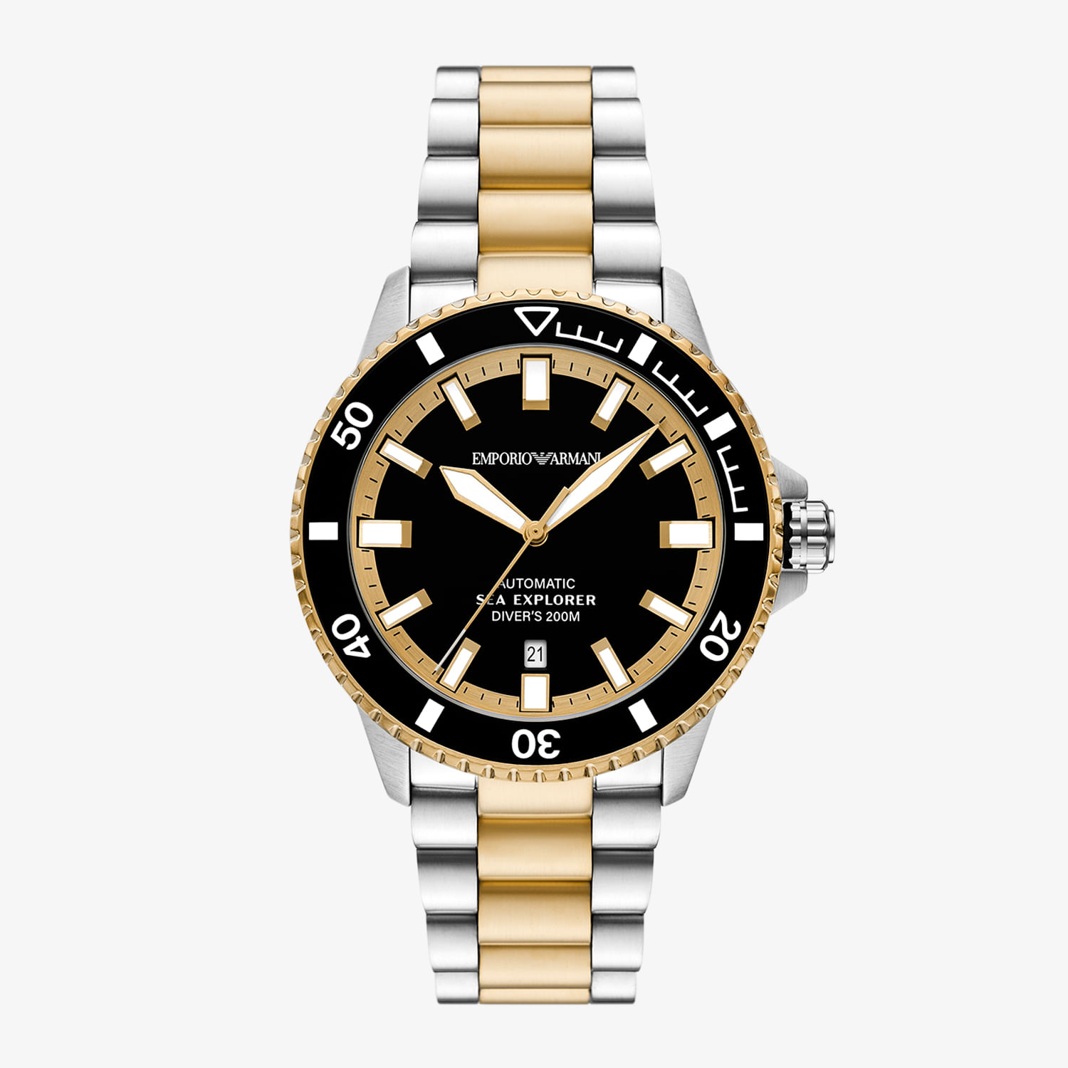 Relógio Empório Armani Sea Explorer Masculino Bicolor Ar60089B1