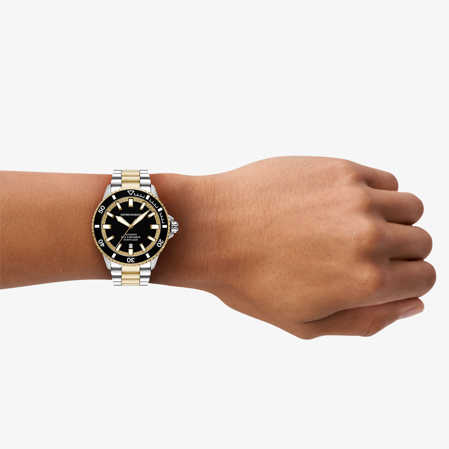 Relógio Empório Armani Sea Explorer Masculino Bicolor Ar60089B1