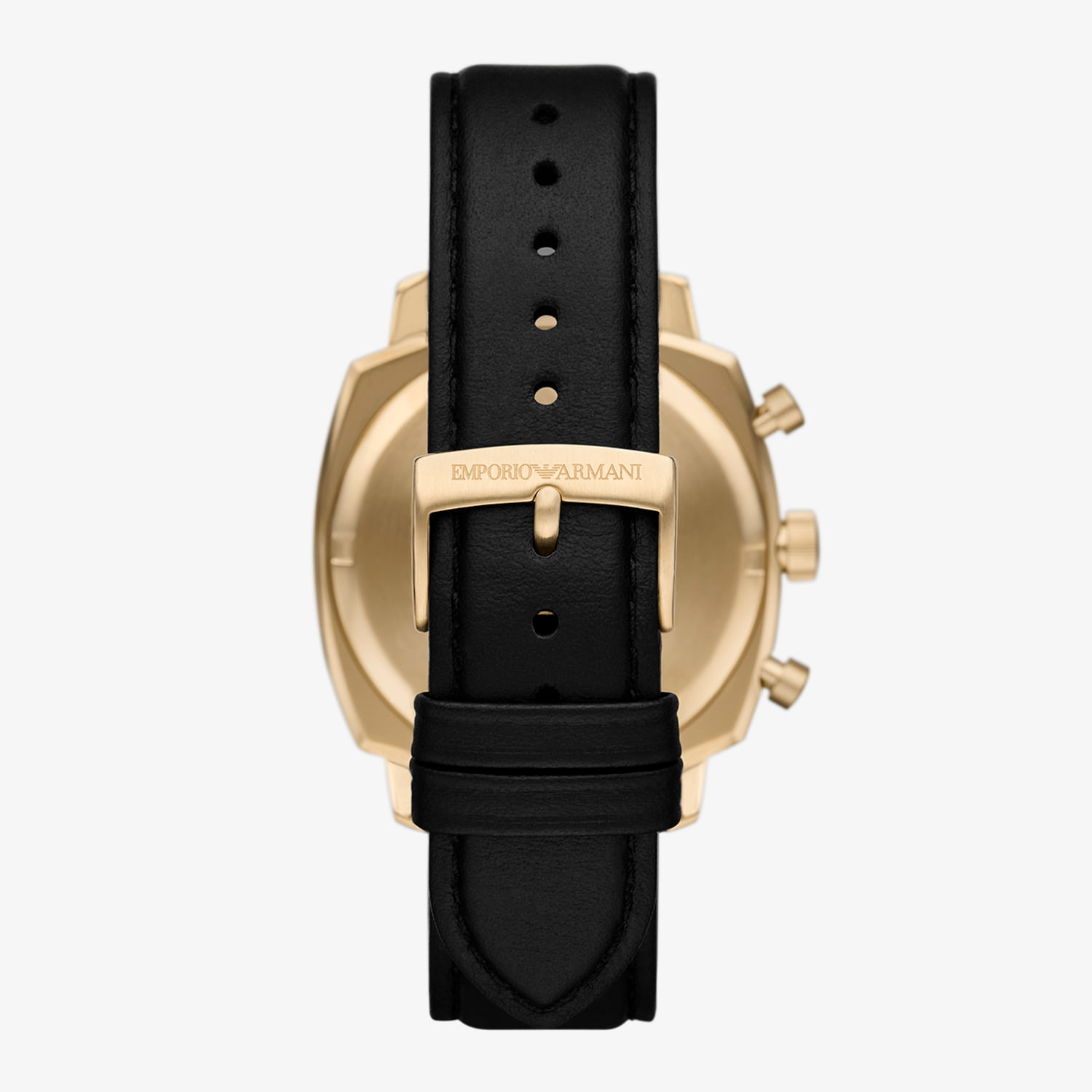Relógio Emporio Armani Cronógrafo Masculino em Couro Dourado