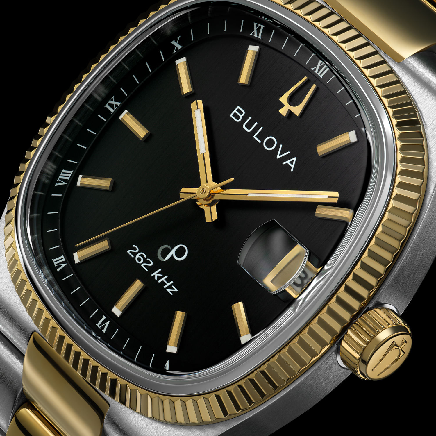 パルヴィ Relógio Bulova Super Seville Precisionist Masculino em Aço Bicolor