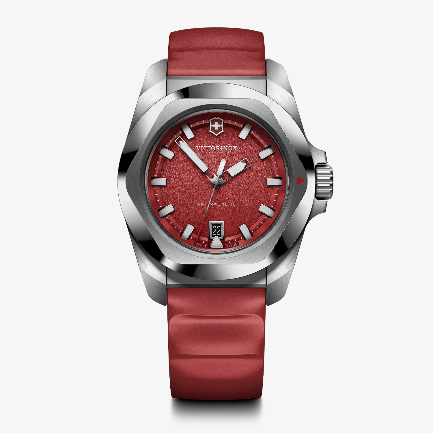 Relógio Victorinox Inox Masculino em Silicone Vermelho 242029